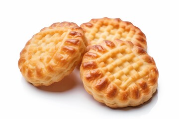 Delicious cookies on a white background