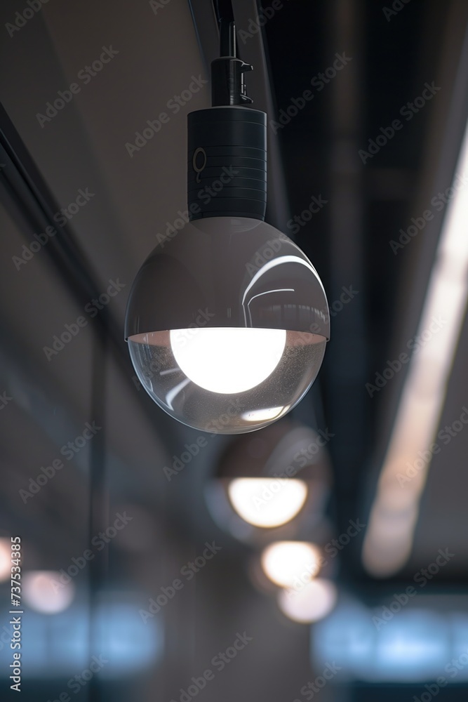 Aufkleber A close up view of a ceiling light. Versatile and suitable for various interior design concepts