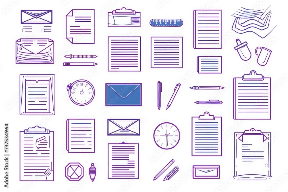 Poster a circle made up of various office supplies. versatile image for business and office-related project