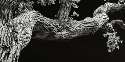 A black and white photo of a tree. Suitable for various artistic and nature-themed projects