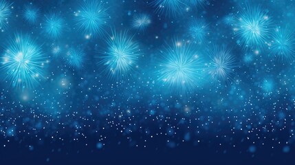 Obraz premium Background of fireworks in Arctic Blue color