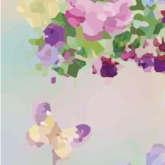 Watercolors and various flowers, chrysanthemums, roses, peonies, butterflies, dragonflies, and birds are beautiful