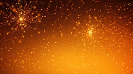 Obraz premium Background of fireworks in Saffron color