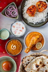 Tasty butter chicken curry dish 
