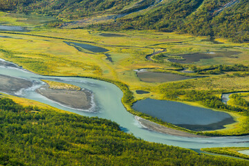 Fluss Rapaälven, Rapadalen, Sarek Nationalpark, Lappland, Schweden, Europa