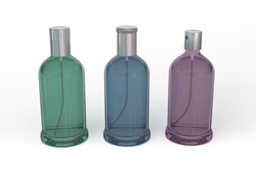 Perfume Bottles Set 3d Model