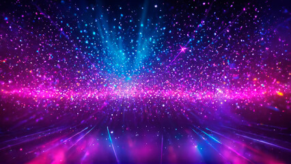 Obraz premium Hypnotic space tunnel with radiant particles and vivid colors, conveying rapid movement through a cosmic portal, offering a visually mesmerizing experience.