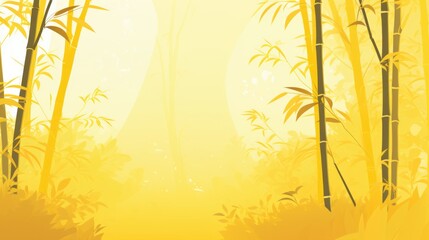 Fototapeta na wymiar Background with bamboo forest in Lemon Yellow color