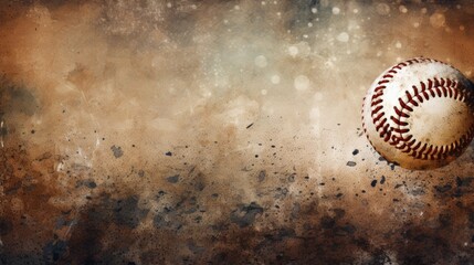 Background with baseball in Brown color.