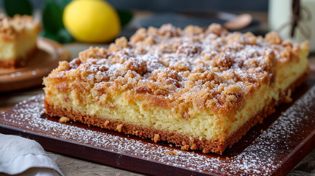 German Silesian Streuselkuchen - Sweet Crumb Cake Image
