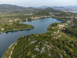Fototapeta na wymiar Bacina lakes in southern Adriatic near city Ploce, Croatia