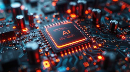 AI word on a microchip