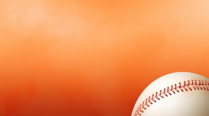 Background with baseball in Tangerine color