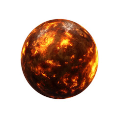 abstract fireball sphere isolated