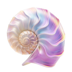 purple nautilus shell isolated 