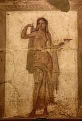 Roman Erotic Fresco representing Hermaphrodite (Pompeii)