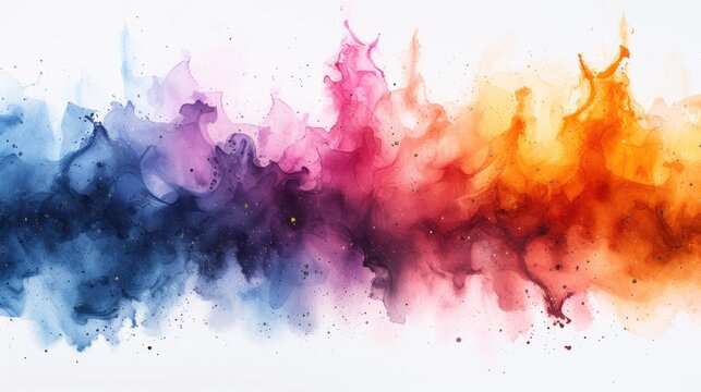 a group of multicolored smokes on a white background with space for text or an image to be used as a background.