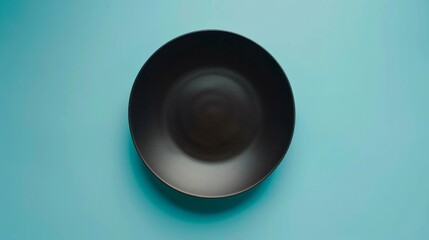 dark colored empty round plate generative ai