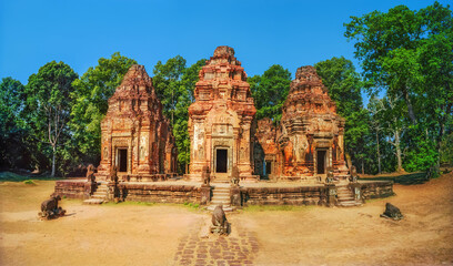 The ancient Lolei Temple, Roulos, near Angkor Wat, Cambodia