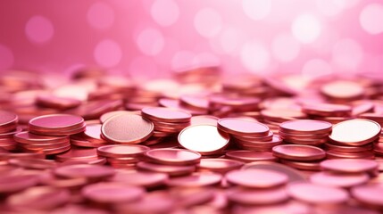 Background with coins is Pink color.