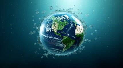 Fototapeta premium Earth Reflected in Water