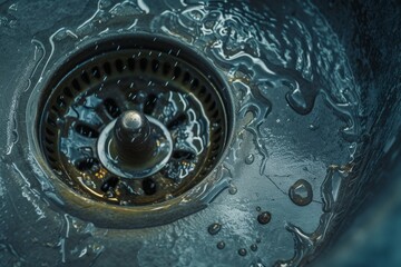A Close Up of a Drain in a Sink