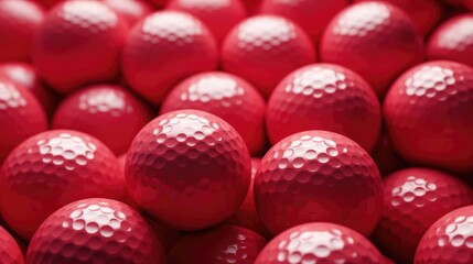 Background with golf ball in Red color