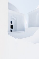 white greek orthodox church in Amorgos island, Cyclades, Greece