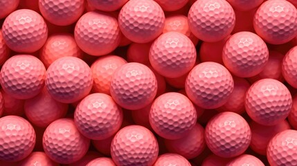 Background with golf balls in Coral color.