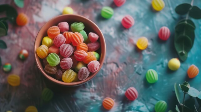 colorful sweets, sweets composition generative ai