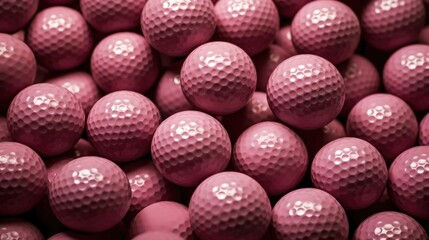 Background with golf balls in Rosewood color.