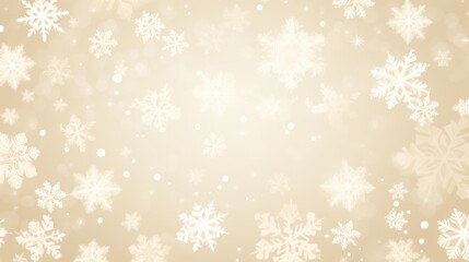 Naklejka na ściany i meble Background with snowflakes in Cream color.