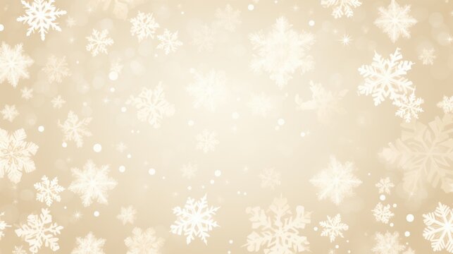 Background with snowflakes in Cream color.