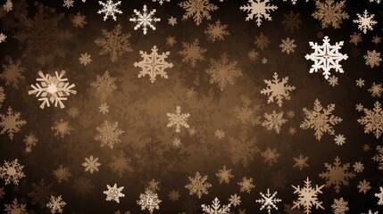 Background with snowflakes in Mocha color.