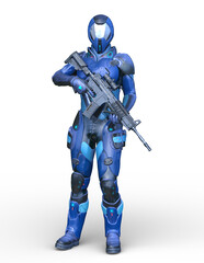 サイバー戦士　3DCGレンダリング