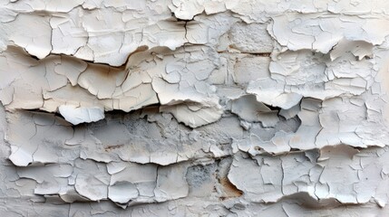 a close up of a wall with white paint peeling off of it's sides and peeling off of it's sides.