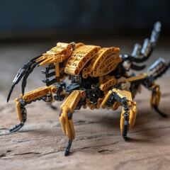 Fototapeta premium Mechanical Scorpion with Articulated Limbs and Pincers
