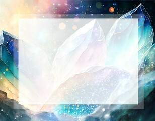 文字入れ用レインボーキラキラ宝石の輝きテクスチャ壁紙