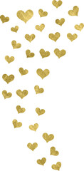 Gold Glitter Hearts