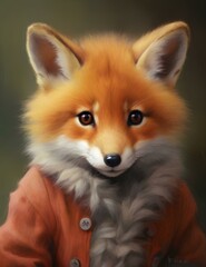 Obraz premium red fox cub