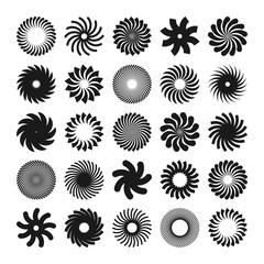 Brutalist geometric shapes, symbols. Simple primitive elements and forms, icons. Retro design, trendy contemporary minimalist style, y2k. Vector illustration.