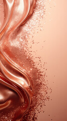 luxurious pink background adorned with shimmering pink golden glitter waves