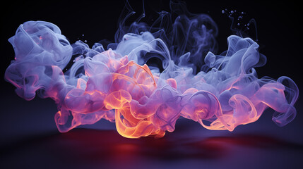 Rauch, Bewegung, schwebend, farbig, turbulent