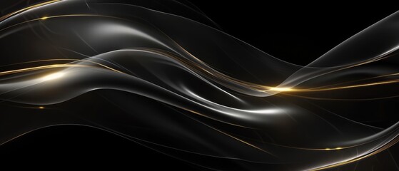 Modern Black Background Line Light Abstract