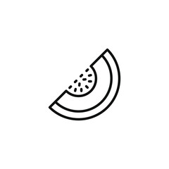 Melon line icon isolated on transparent background