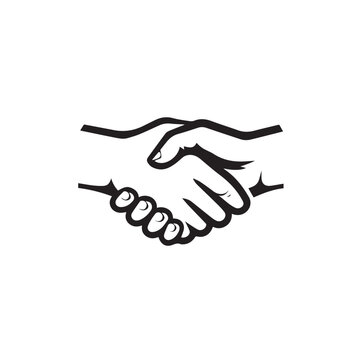 Hand shake in cartoon, doodle style . Image for t-shirt, web, mobile apps and ui. Isolated 2d vector illustration in logo, icon, sketch style, Eps 10, black and white. AI Generative