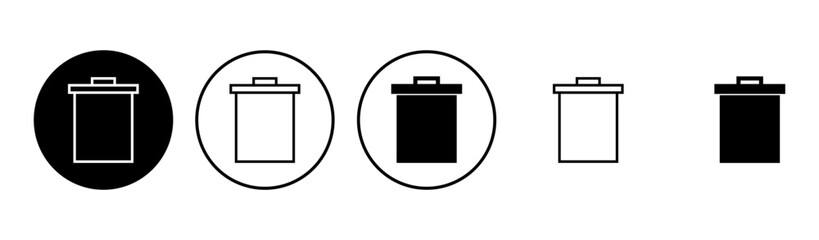 Trash icon set. trash can icon. delete icon vector. garbage