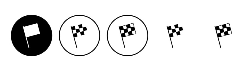 Racing flag icon set. race flag icon.Checkered racing flag icon
