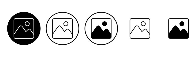 Picture icon set. photo gallery icon symbol