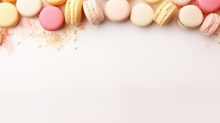 Ivory Background with macarons.